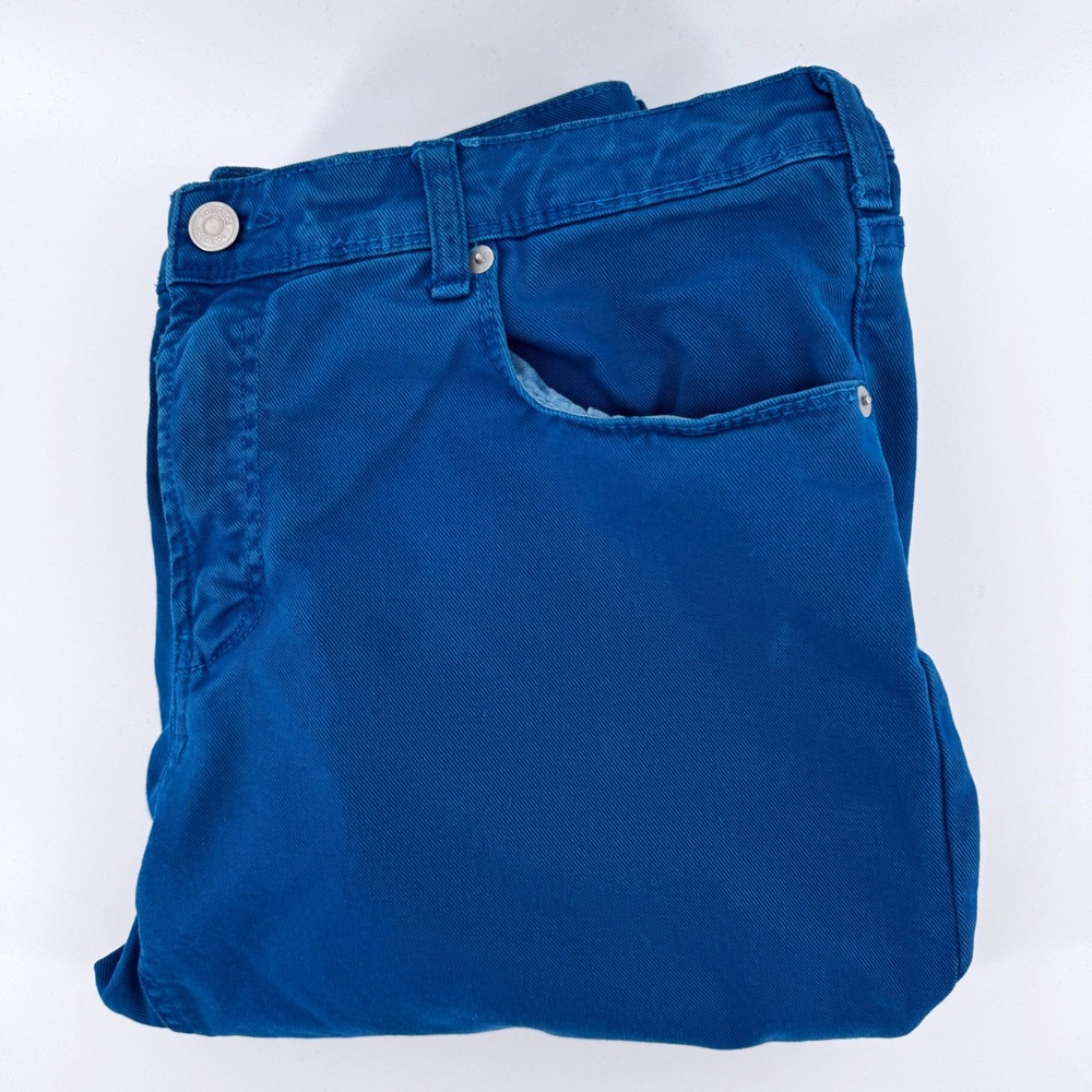 Bonobos Straight Fit Jeans Men 34x30 Bright Cobalt Blue Denim 5 Pocket Stretch